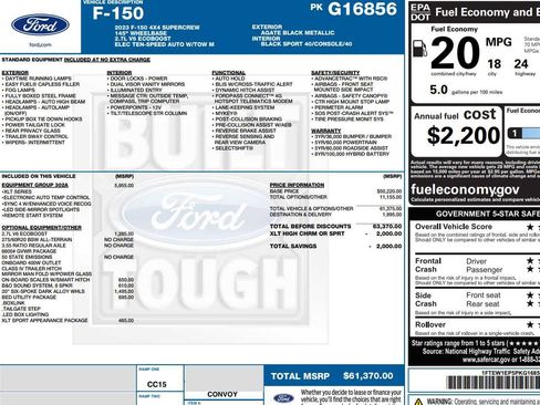 Used 2023 Ford F150 XLT w/ Equipment Group 302A High AWD/4WD image 2