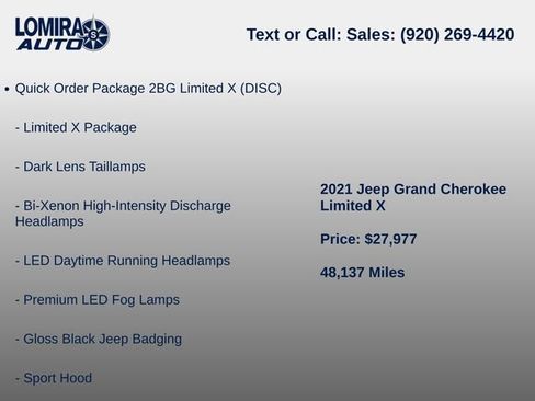 Used 2021 Jeep Grand Cherokee Limited X AWD/4WD image 6