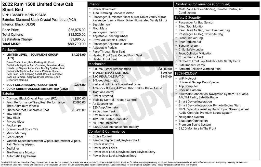 Used 2022 RAM 1500 Limited AWD/4WD image 21