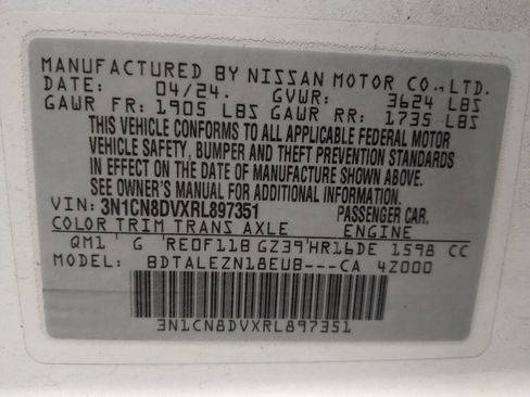 Used 2024 Nissan Versa S FWD image 33