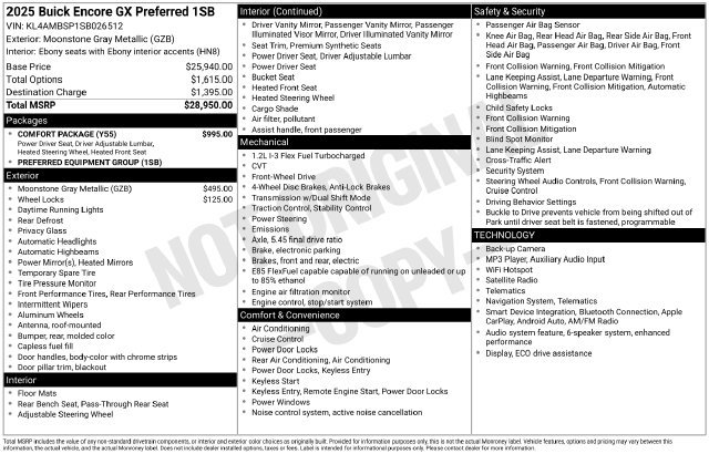Used 2025 Buick Encore GX Preferred w/ Comfort Package FWD image 6