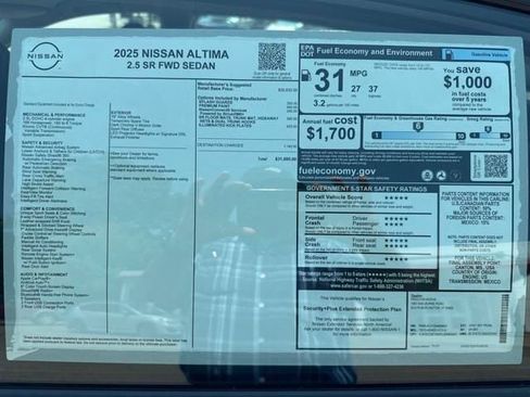 New 2025 Nissan Altima 2.5 SR image 7