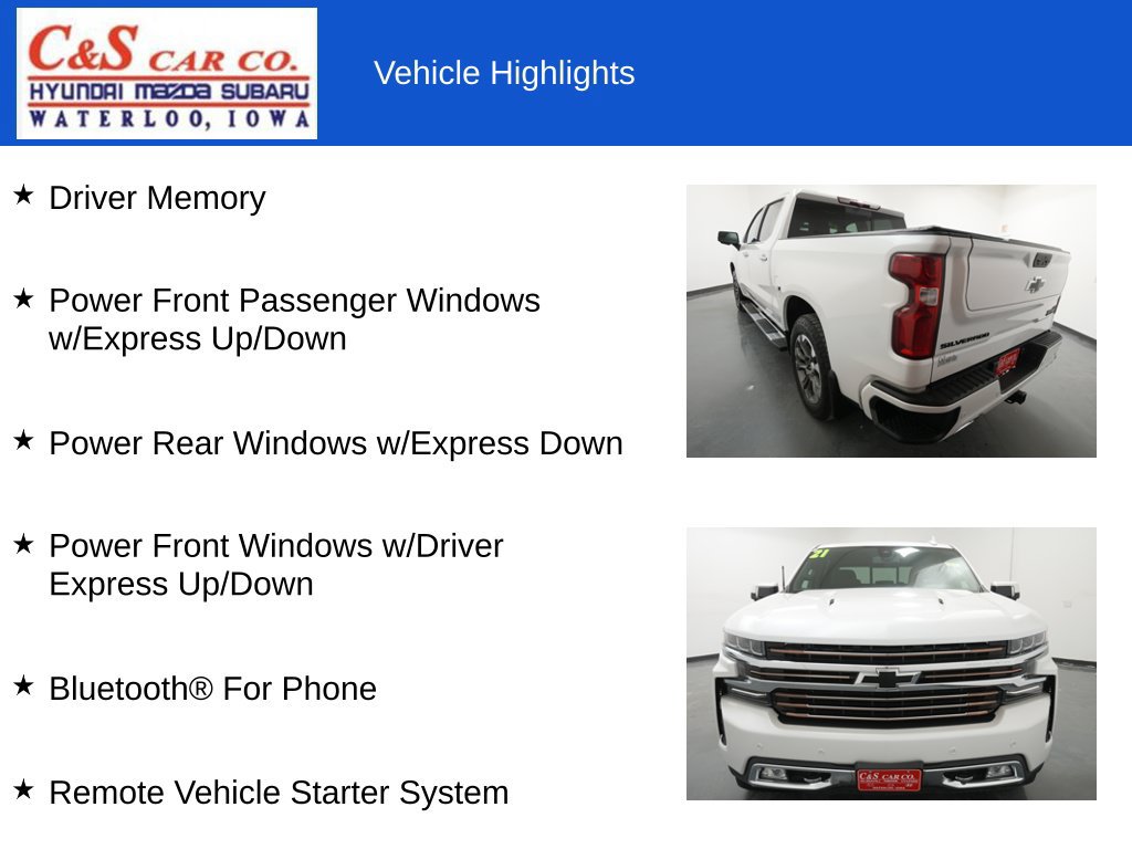 Used 2021 Chevrolet Silverado 1500 High Country w/ LPO, Dark Essentials Package AWD/4WD image 19