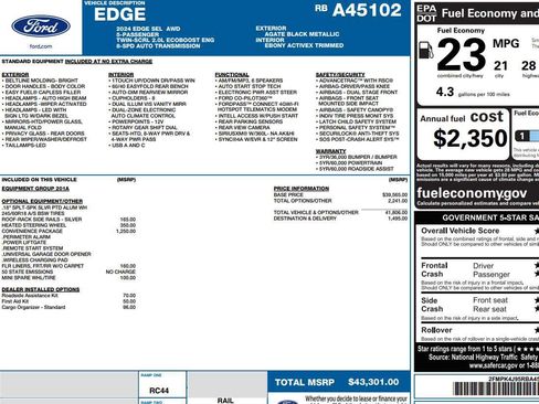 Used 2024 Ford Edge SEL w/ Convenience Package AWD/4WD image 2