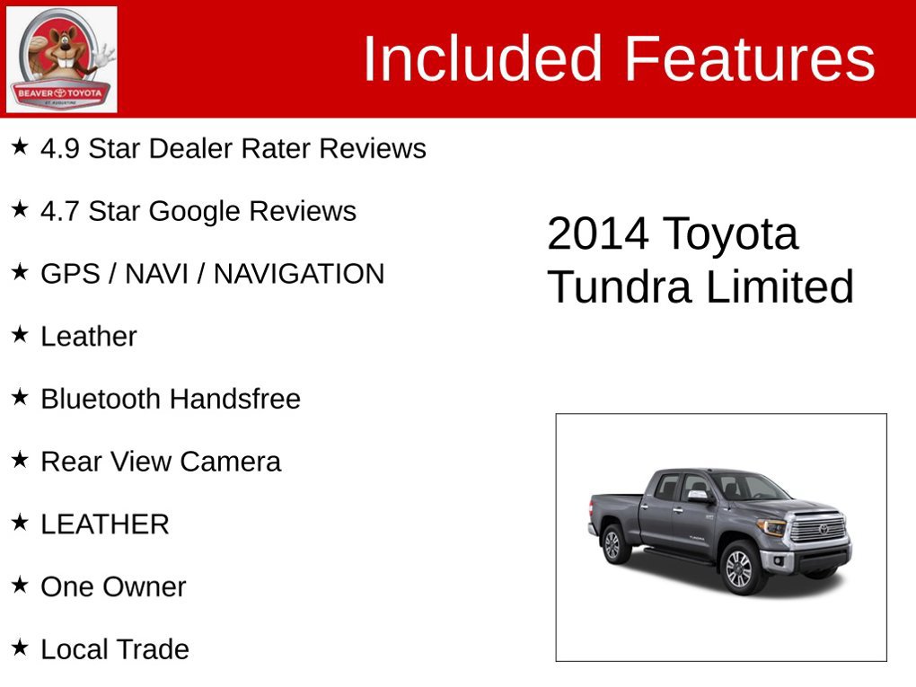 Used 2014 Toyota Tundra Limited w/ Limited Premium Package RWD image 4