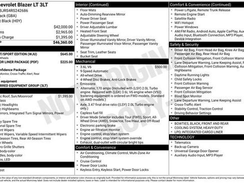 Certified 2024 Chevrolet Blazer LT w/ Midnight/Sport Edition AWD/4WD image 6