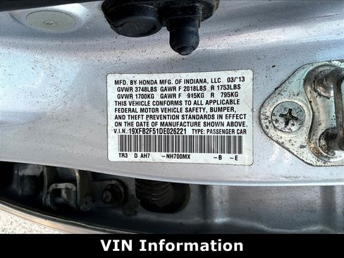 Used 2013 Honda Civic LX image 4