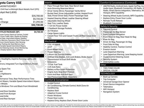 Used 2026 Toyota Camry XSE w/ Premium Plus Package FWD image 15