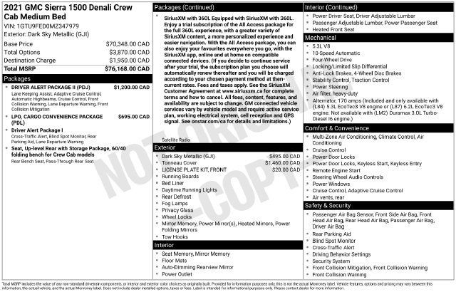 Used 2021 GMC Sierra 1500 Denali w/ Driver Alert Package II AWD/4WD image 7
