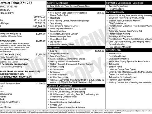 Used 2025 Chevrolet Tahoe Z71 w/ Z71 Off-Road Package AWD/4WD image 3
