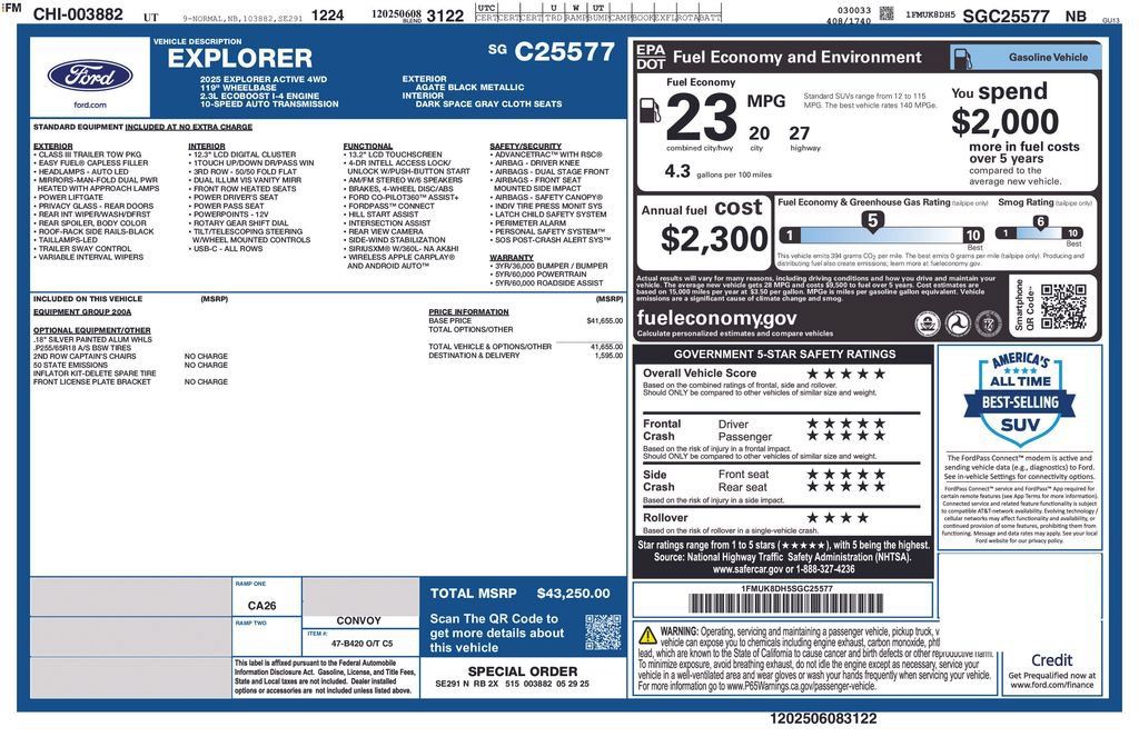 Certified 2025 Ford Explorer Active AWD/4WD image 46