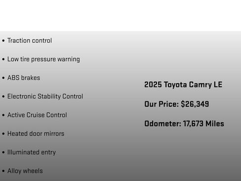 Used 2025 Toyota Camry LE image 12