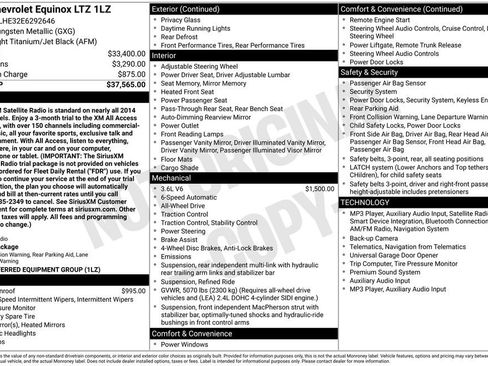 Used 2014 Chevrolet Equinox LTZ AWD/4WD image 2