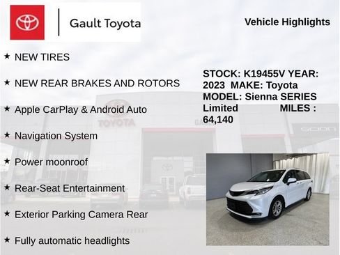 Certified 2023 Toyota Sienna Limited AWD/4WD image 5
