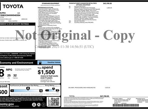 Used 2022 Toyota Supra w/ Safety & Technology Package RWD image 49