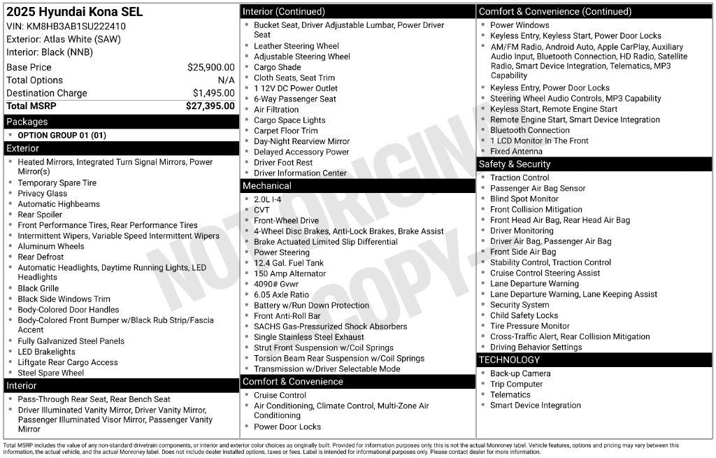 Used 2025 Hyundai Kona SEL FWD image 5