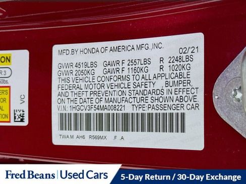 Used 2021 Honda Accord EX-L image 34