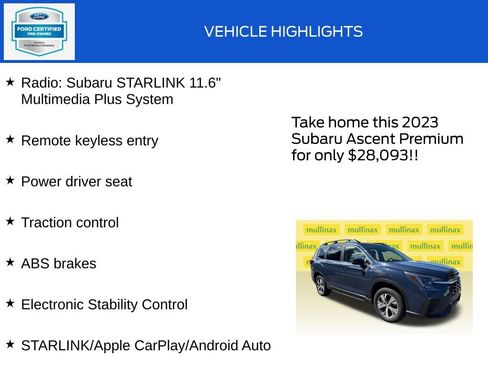 Used 2023 Subaru Ascent Premium AWD/4WD image 18