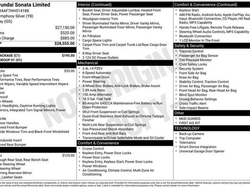 Used 2017 Hyundai Sonata Limited w/ Cargo Package image 11