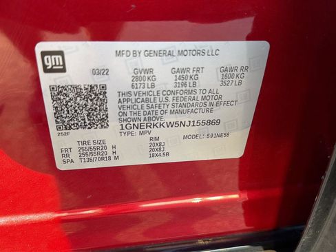 Used 2022 Chevrolet Traverse Premier w/ Redline Edition FWD image 45