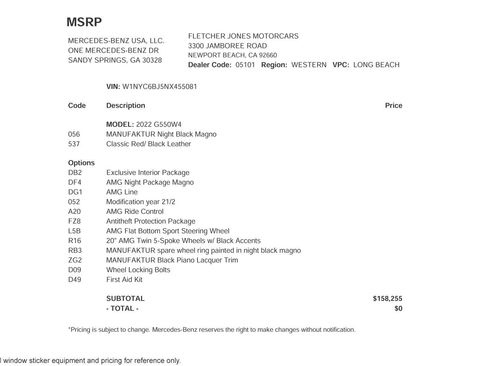 Certified 2022 Mercedes-Benz G 550 image 2