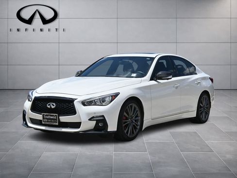 Used 2023 INFINITI Q50 Red Sport 400 w/ Carbon Fiber Package RWD image 1