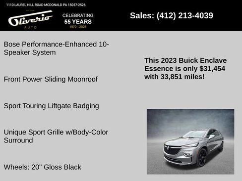 Used 2023 Buick Enclave Essence w/ Experience Buick Package AWD/4WD image 10