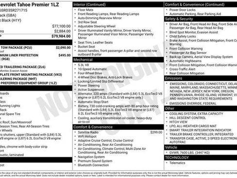 New 2025 Chevrolet Tahoe Premier w/ Sun And Tow Package image 28