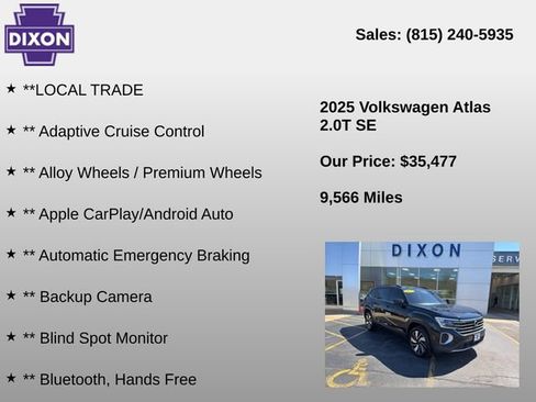 Used 2025 Volkswagen Atlas SE AWD/4WD image 4