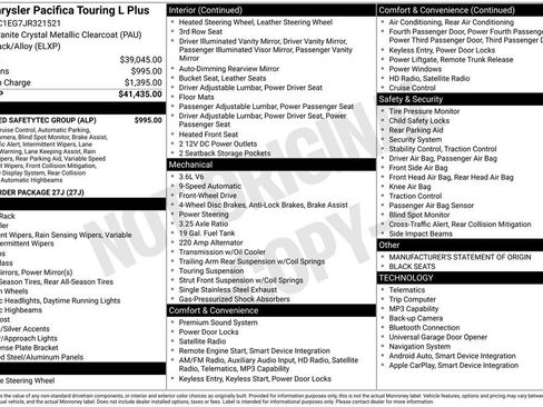 Used 2018 Chrysler Pacifica Touring-L Plus w/ Advanced Safetytec Group FWD image 28