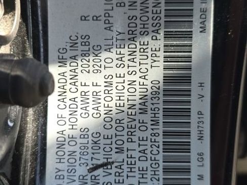 Certified 2021 Honda Civic Sport image 22