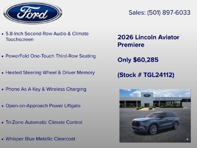 New 2026 Lincoln Aviator AWD w/ Jet Appearance Package image 12
