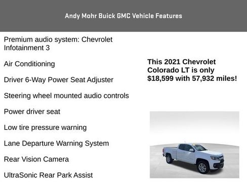 Used 2021 Chevrolet Colorado LT w/ Fleet Safety Package image 8