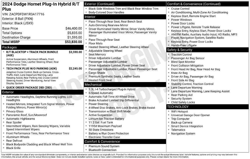 New 2024 Dodge Hornet R/T Plus AWD/4WD image 6