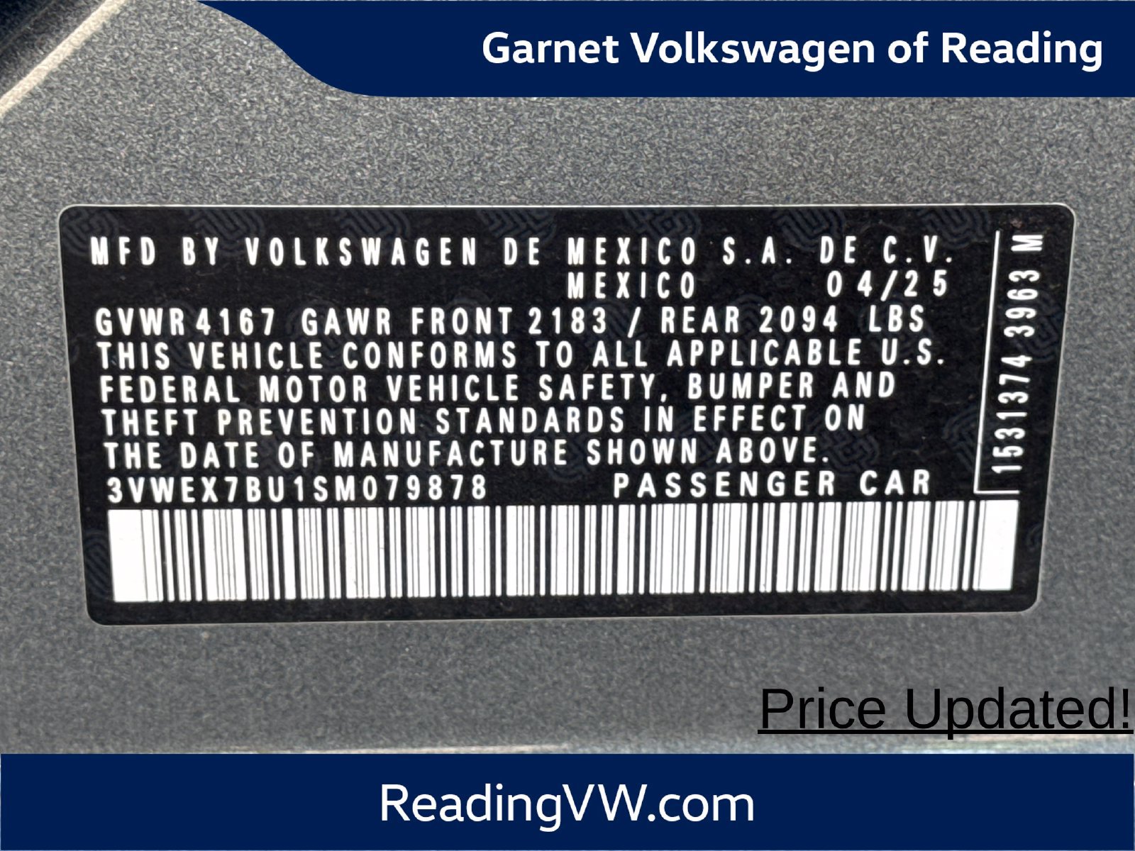Certified 2025 Volkswagen Jetta SE FWD image 27