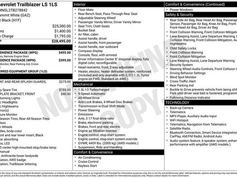 New 2026 Chevrolet TrailBlazer LS w/ LS Convenience Package AWD/4WD image 6
