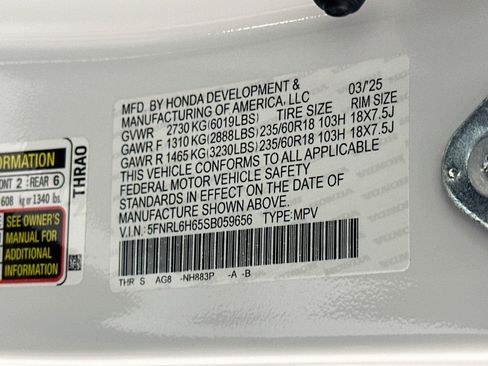 Used 2025 Honda Odyssey EX-L image 12