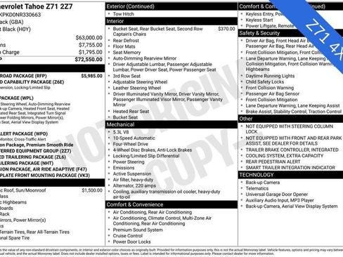 Used 2022 Chevrolet Tahoe Z71 w/ Z71 Off-Road Package image 3