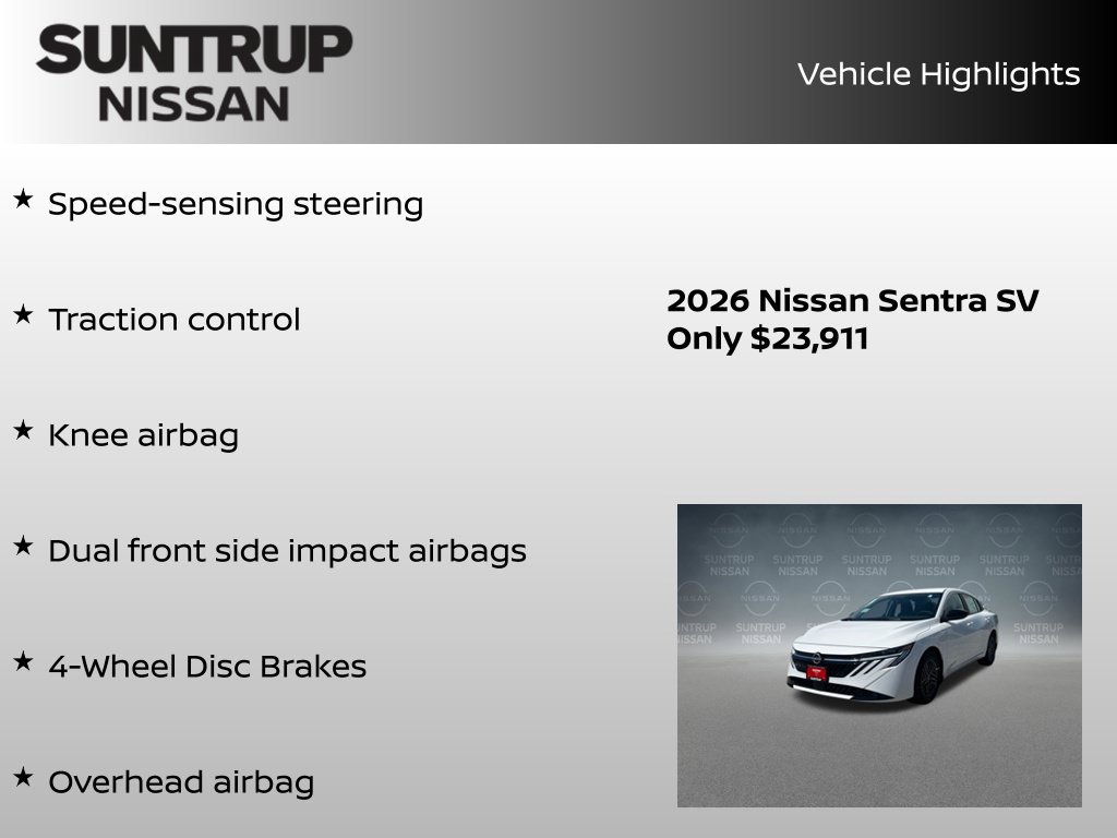 Certified 2026 Nissan Sentra SV w/ SV Convenience Package FWD image 16