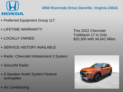 Used 2022 Chevrolet TrailBlazer LT AWD/4WD image 7