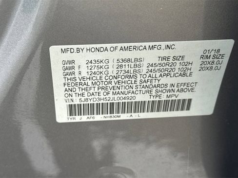 Certified 2018 Acura MDX FWD w/ Technology Package image 35