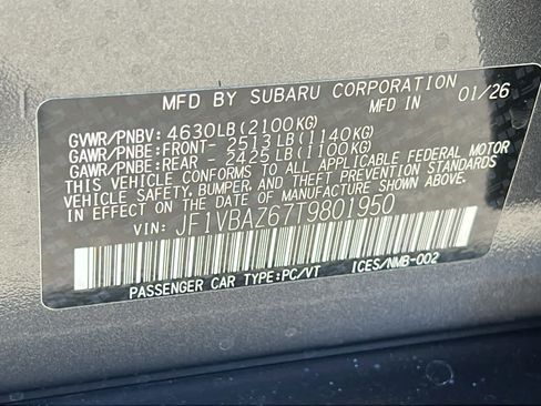New 2026 Subaru WRX GT AWD/4WD image 30