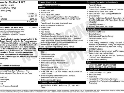 Used 2013 Chevrolet Malibu LT w/ Power Convenience Package image 12