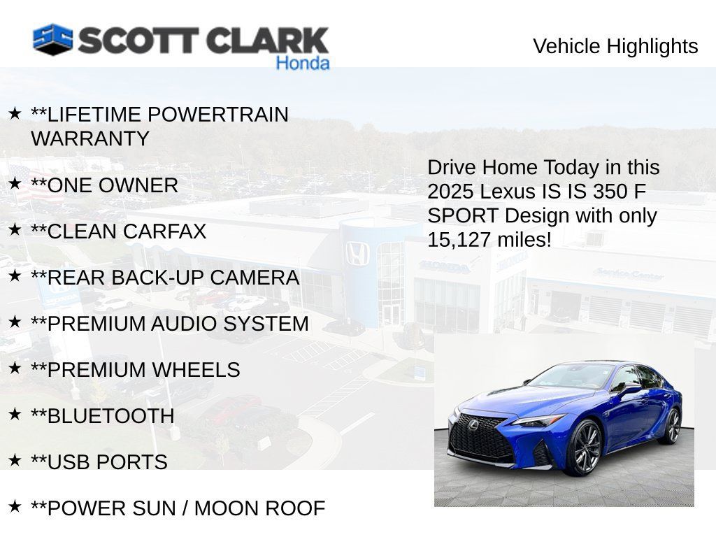Used 2025 Lexus IS 350 F Sport w/ Accessory Package 2 RWD image 12