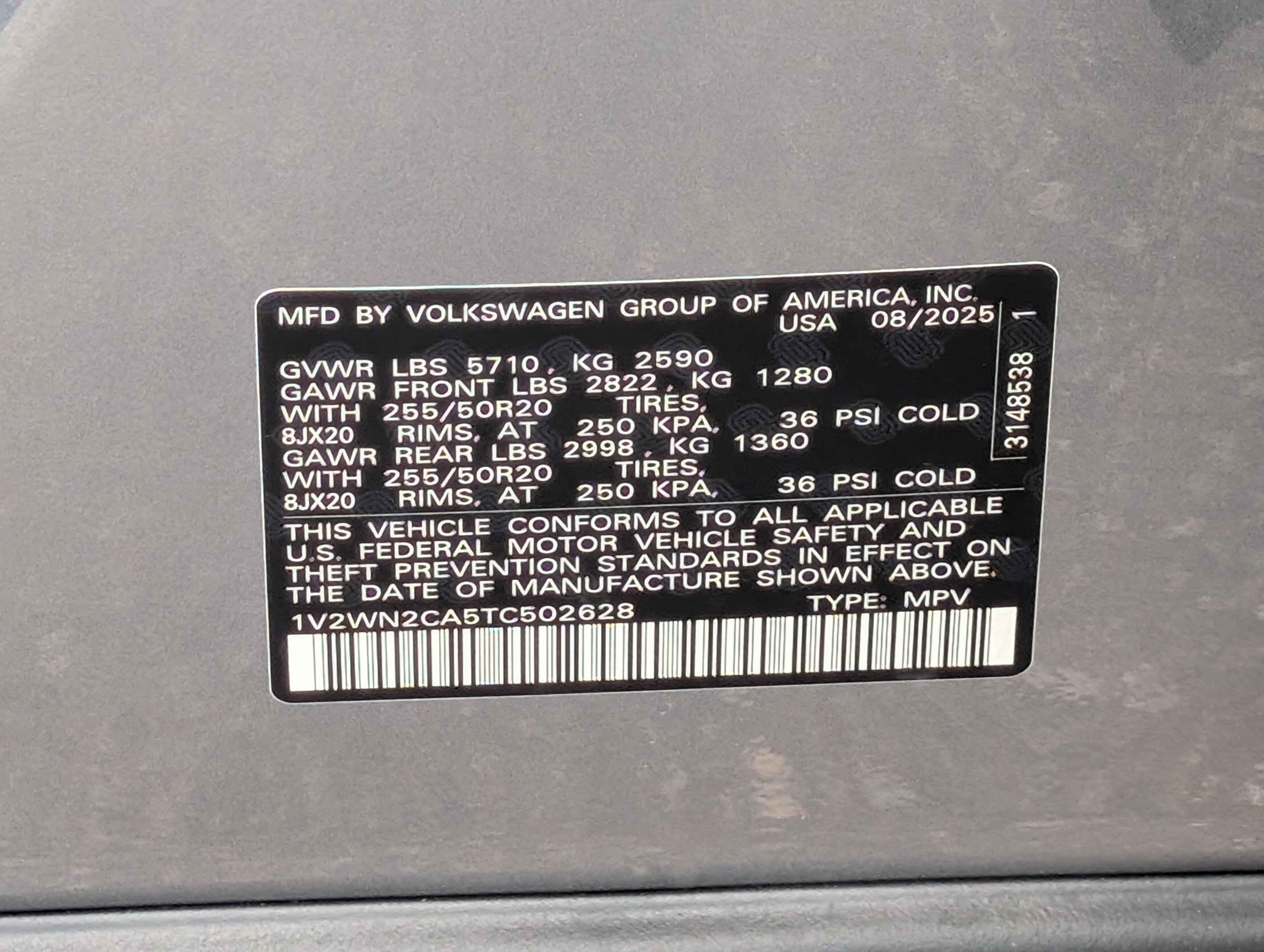Used 2026 Volkswagen Atlas SE w/ Black Wheel Package FWD image 37