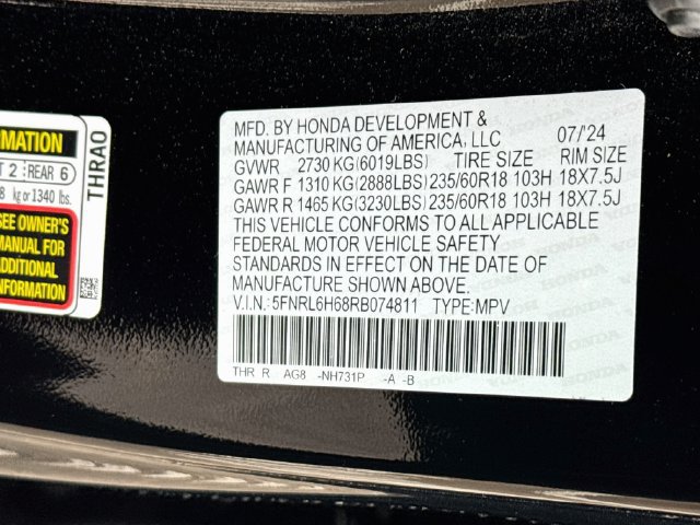 Certified 2024 Honda Odyssey EX-L image 25