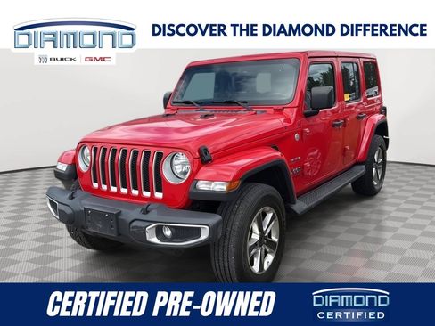 Used 2021 Jeep Wrangler Unlimited Sahara w/ Uconnect 4C Nav & Sound Group AWD/4WD image 1