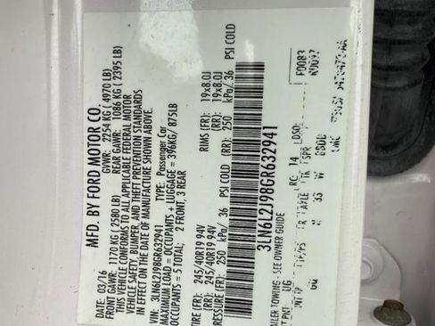 Used 2016 Lincoln MKZ AWD w/ Equipment Group 300A Reserve image 39