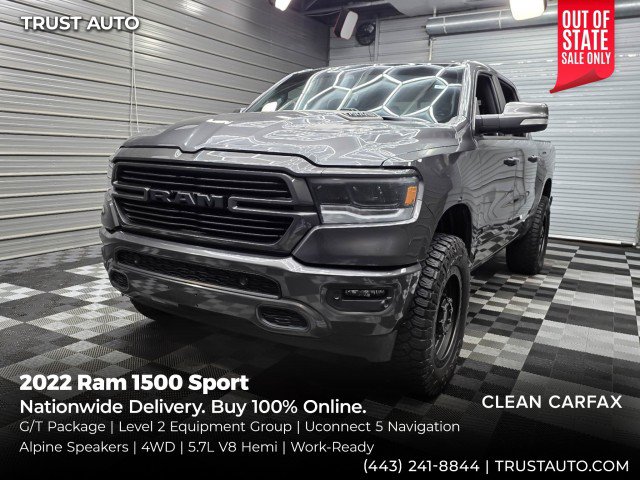 Used 2022 RAM 1500 Sport w/ G/T Package AWD/4WD image 1