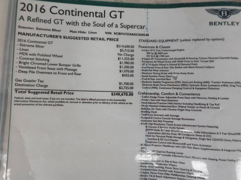 Used 2016 Bentley Continental GT image 20